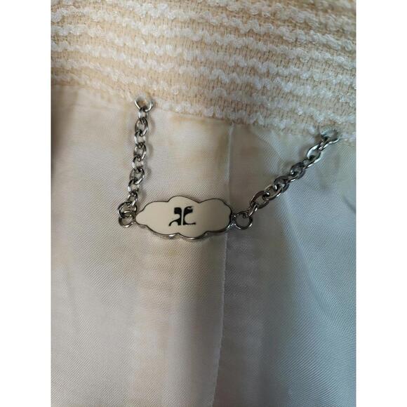 Courreges Paris, Designer Cream Women's Vintage Buttoned Jacket Sz M? #C - Picture 7 of 12